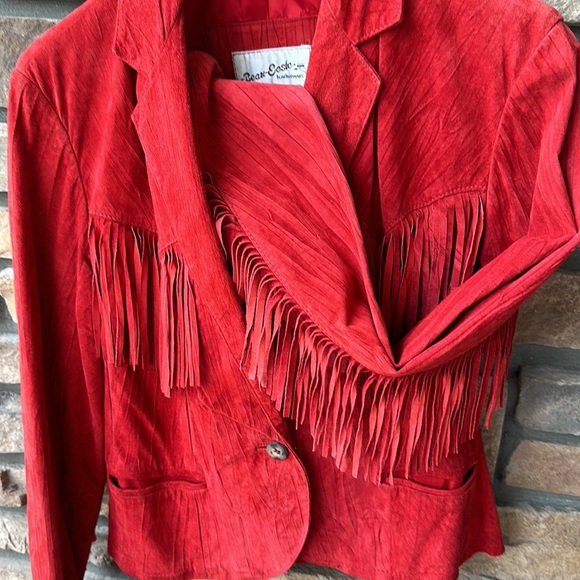 Vintage Leather Fringe Jacket M - Picture 10 of 10